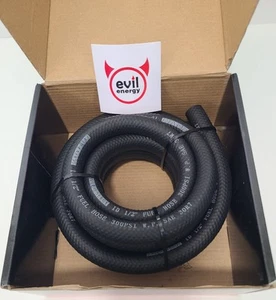 Evil Energy 1/2 Fuel Hose Line Push Lock NBR Rubber SAE 30R7 10FT 300PSI - Picture 1 of 10