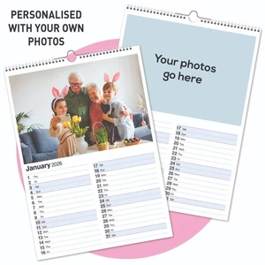 Calendario personalizado A4, planificador, organizador 2026. Fotos propias. Empieza cualquier mes - Imagen 1 de 6