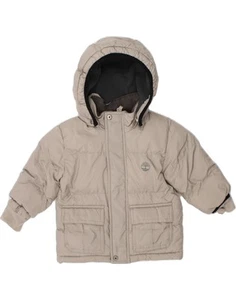 TIMBERLAND Bebé Niño Chaqueta Acolchada con Capucha 6-9 Meses Gris Poliéster AO04 - Imagen 1 de 3