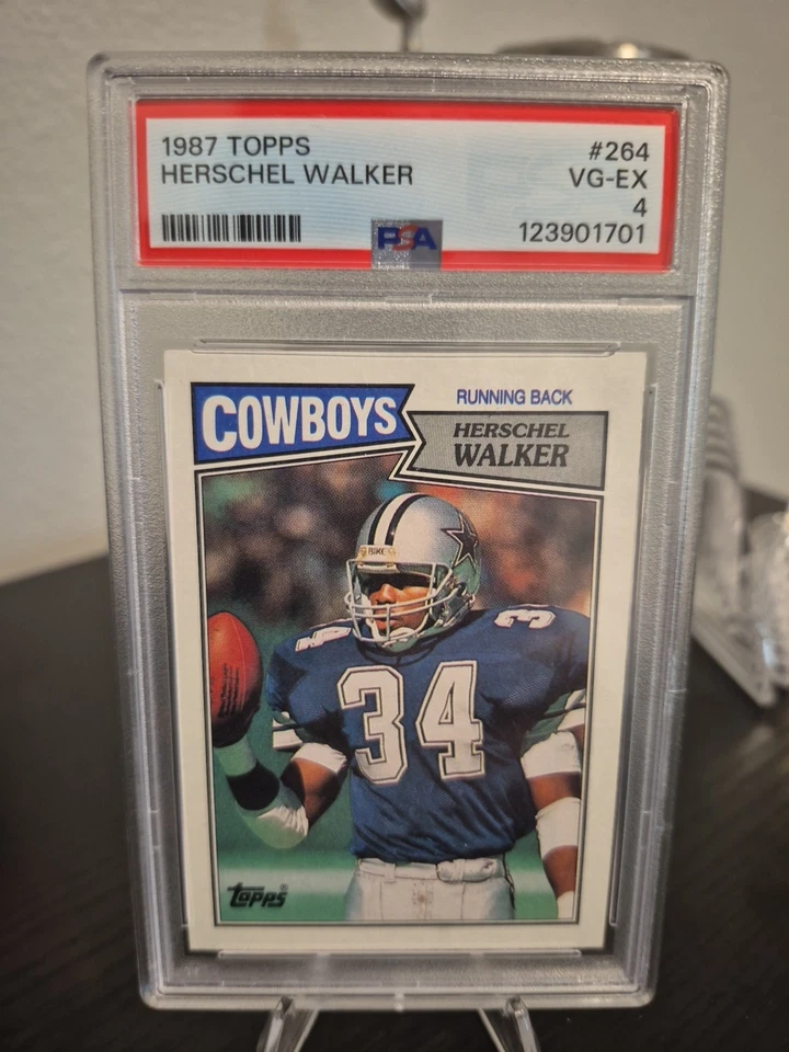 1987 Topps - Herschel Walker #264 Running Back in Dark Blue (RC) - Image 1 of 2
