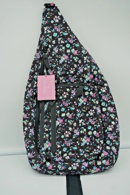 Mochila Vera Bradley Essential Sling Botanical Ditsy Acolchada Algodón Nueva con Etiquetas Foto 1 de 4