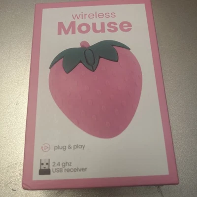 Vivitar Strawberry Wireless Mouse , USB receiver, 2.4 ghz , NEW IN BOX ￼ - Image 1 of 4