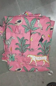 100% Indian Cotton Fabric Hand Block Print Floral Craft Sewing Fabric By 5 Yard - Picture 1 of 7