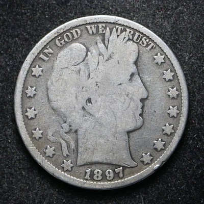 1897 Barber Silver Half Dollar (cn15522) - Image 1 of 2