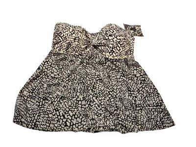 Vestido de baño Merona para mujer talla L negro blanco estampado abstracto sin tirantes nuevo con etiquetas Foto 1 de 4