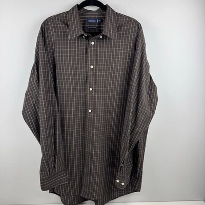 Consensus Performance Shirt Mens XL Tall Brown Button Down Flannel - Image 1 of 4