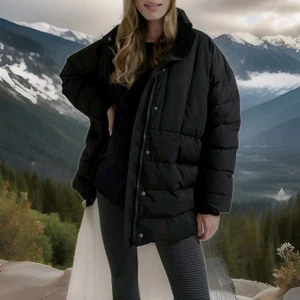Hatch Mother Puffer Black Maternity Jacket Large - Picture 1 of 11