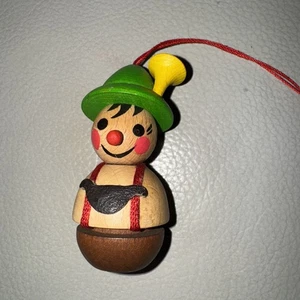 Vintage Steinbach Wood Christmas Ornament Lederhosen Oktoberfest West Germany - Picture 1 of 2