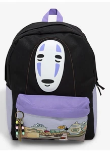 Zaino Studio Ghibli® Spirited Away No-Face con Food Art Nero Viola - Foto 1 di 11