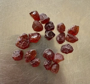 Nice Lot 164 cts Natural Red Colour Spessartine Rough From Nigeria - Picture 1 of 6