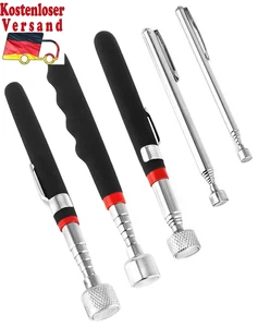 5 Stück Magnet Teleskopstab, Ausziehbar Magnetisches Aufnahmewerkzeug, Edelstahl - Bild 1 von 12