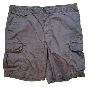 Chaps Cargo Shorts Mens 38 Gray Mechanic Snap Flap Pockets Gorpcore Trail Casual - Picture 1 of 12