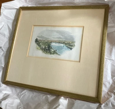 Estate auction, professionally, framed,colored print Concord,New Hampshire,1859  - Image 1 of 4