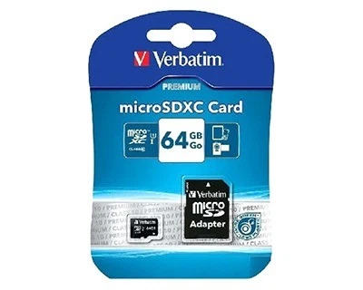MEMORY CARD MICRO SD/TRANSFLASH 64GB VERBATIM CLASSE 10 44084 - Immagine 1 di 1