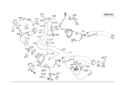 Convertidor y junta de tubería originales Mercedes-Benz 219-492-00-80 Foto 1 de 2
