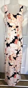 HAUTE MONDE L Tank Kleid Seitenschlitz Maxi Lang Bodycon Stretch Sexy Schlaf Lounge - Bild 1 von 9