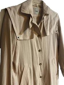Asos Womens 8 Trench Coat Overcoat Very Light Weight Pinkish Beige Lagenlook - Picture 1 of 15