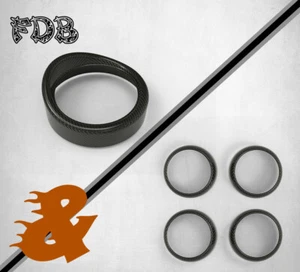 Fit H-D 2008-18 TOURING Real Carbon Fiber Headlight Trim Ring & Turn Signal - Imagen 1 de 11