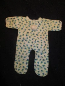 Vintage Puppenkleidung 7-8 Zoll ~❤️~ Rauchstein Blumen Flanell Pyjama Overall #546 - Bild 1 von 2