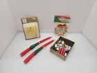 Vintage Christmas Lot Candles Decoration Brooch Ornament