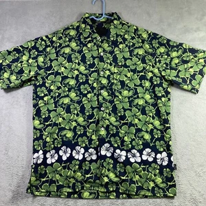Hawaiian Shirt Men XL All Over Print Button Up Floral Colorful Casual Comfort - Picture 1 of 15