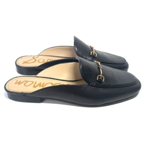Sam Edelman Linnie Bit Mule Size 9.5 Wide Black Leather Slip-On Loafers Shoes - Picture 1 of 7