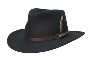 "DAKOTA" Unisex Crushable & Water Repellant Wool Outback Hat by Scala, #DF6 - Bild 1 von 6