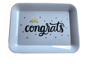 Melamine Congrats Serving Tray - Spritz - Lot of 6 - Picture 1 of 2