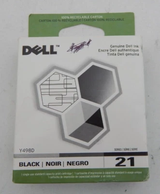 Dell 21 Black Ink Only Y498D V313 P513w V515w V715w Genuine OEM - Image 1 of 4