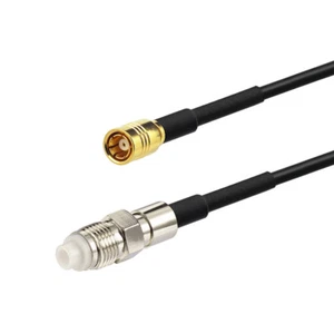 DAB Cable Car Radio 5 Meter Extension Aerial Cable FME Female to SMB Female pin - Picture 1 of 5