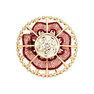 5pcs Metal Buttons Rhinestone, Elegant Floral Design for Sewing Crafts 18-25mm - Picture 1 of 8