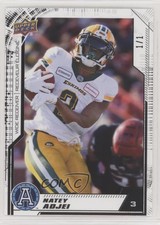 2020 Upper Deck CFL Black 1/1 Natey Adjei #189 gd1