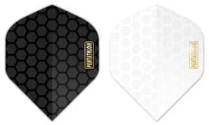PENTATHLON™ Hexagon Dart Flights Strong with Gold Foiling Black or White  5 sets - Picture 1 of 14