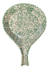 BEL-TERR USA Skillet With Handle Pottery Green Spongeware #91675
