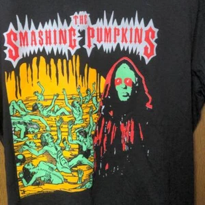 The Smashing Pumpkins Black Arising Tour 1999 Vintage Shirt T-Shirt L Size - Picture 1 of 5