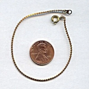 36 PIECES VINTAGE SOLID BRASS 1.75mm. SERPENTINE 6.75" CHAIN BRACELETS CH10 - Picture 1 of 1