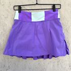 Lululemon Run Pace Setter Pleated Athletic Skirt Skort Sz 2 Power Purple