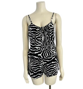 L8ter Zebra Romper Womens Medium NEW - Picture 1 of 8