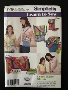 1935 Simplicity Craft Sewing Pattern BAGS WRISTLET Patchwork Quilted New UC - Picture 1 of 2