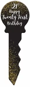 21st Birthday Signing Keepsake Key Black and Gold Guest Signature Book 36cm - Picture 1 of 1
