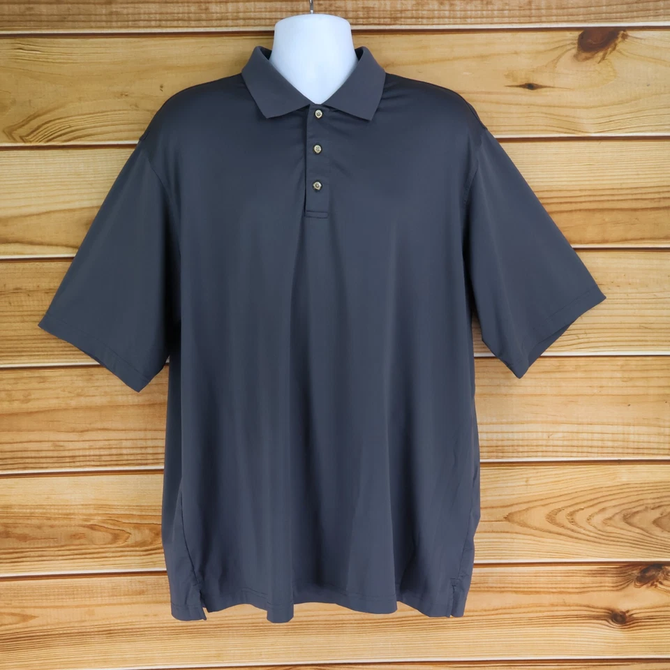 Kirkland Signature Polo Golf Shirt Mens XXL Dark Gray Polyester Comfort Stretch - Image 1 of 4