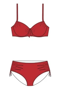 Fashy Bikini 23522 Gr. Cup C42 C44 C46 rot Bügel Damenbademode medium forming - Bild 1 von 3