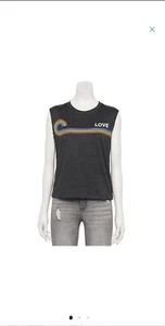 Juniors' Pride Love Muscle Tee. Size MEDIUM - Picture 1 of 4