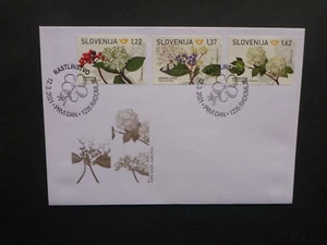 SLOVENIA 2021 FLOWERING TREES SET 3 STAMPS FDC FIRST DAY COVER - Picture 1 of 1
