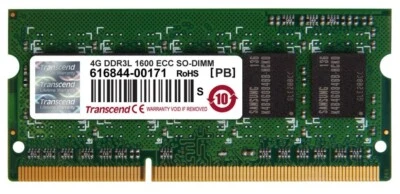 Transcend 4GB DDR3L 1600 ECC-SODIMM 1Rx8 TS512MSK72W6 (Edgecore OEM) *OEM NEW* - Image 1 of 3