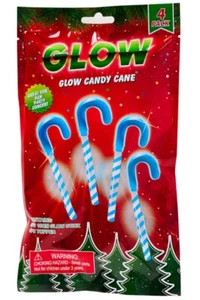 Glow Candy Cane 10cm 4PC Topper - Picture 1 of 1