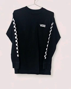 Vans Shirt Mens Small Black Crew Neck Classic Fit Long Sleeves Pullover Tee  - Picture 1 of 10