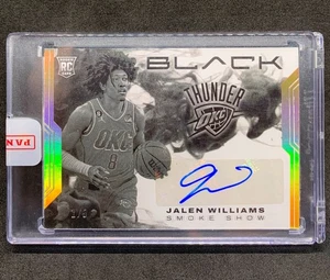 2022-23 Black Jalen Williams Smoke Show Sealed Rainbow Foil Rookie Auto SP 1/5 - Bild 1 von 2