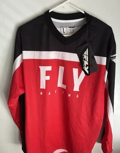 NEW Fly F-16 Motocross Gear Set Jersey L & Pants 34 Red/Black/White - Picture 1 of 7