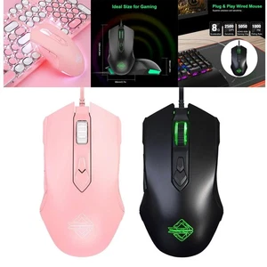 RGB Gaming Wired Esports 2500 DPI Lightweight Mouse USB Laptop Windows Linux - Picture 1 of 7